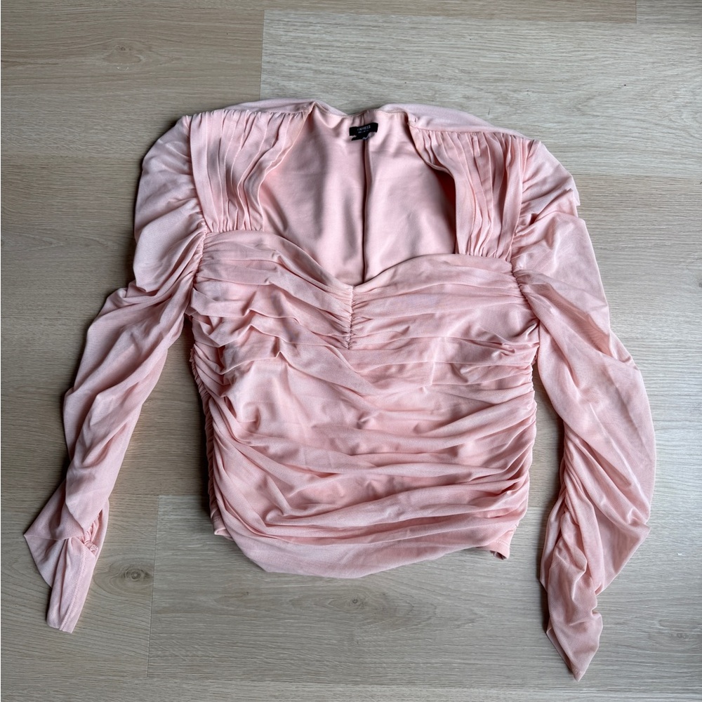 Express Blush Ruched Blouse
